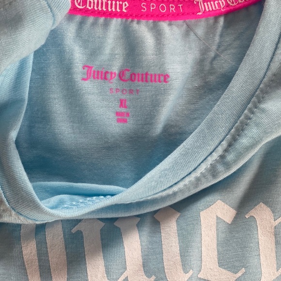 (A55) Juicy Couture Sport Sleeveless logo tank, Crystal blue, Size XL, NWT - Picture 7 of 11